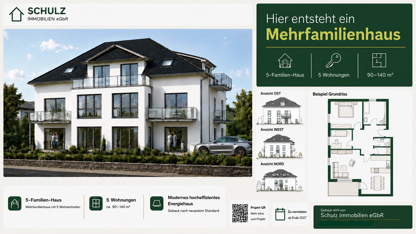 Visualisierung des Mehrfamilienhauses Glückaufstraße 4